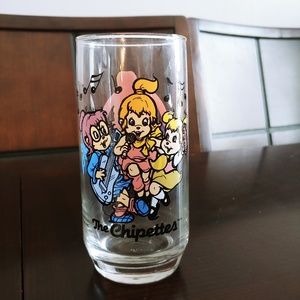 *1985 THE CHIPETTES Drinking Glass Karman Ross Productions